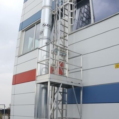 Scale in alluminio con gabbia